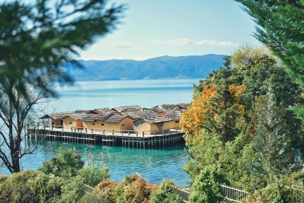 Lake Ohrid and Ohrid Town.